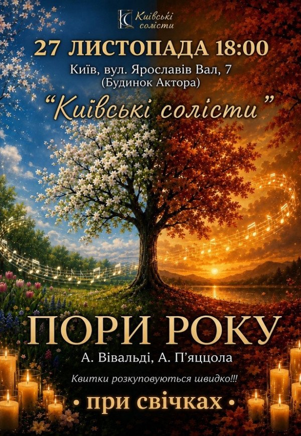 Пори року. Вівальді та П'яццола  при свічках