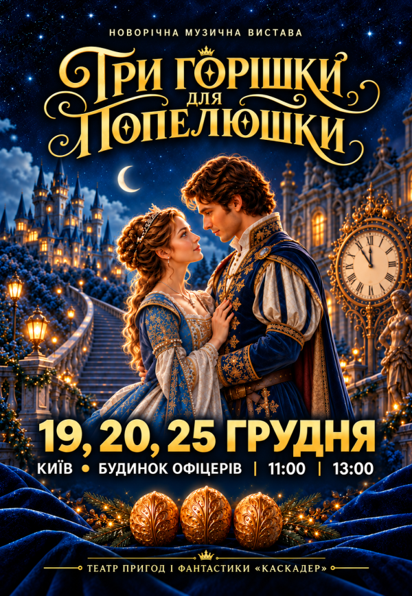 Новорічна музична вистава "Три горішки для Попелюшки"